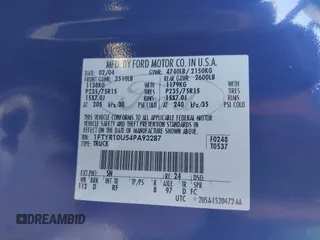 2004 Ford Ranger XL with VIN 1FTYR10U54PA93287, listed as a IAAI auction lot 41284286 with 176,725 mi miles and . Bid and sale history available at carsss.com. Image 9.