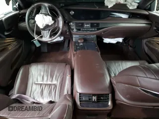 2018 Lexus LS with VIN JTHC51FF7J5003545, listed as a Copart auction lot 43727705 with 0 mi miles and Salvage Title. Bid and sale history available at carsss.com. Image 8.