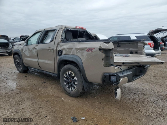 2024 Nissan Frontier PRO-4X with VIN 1N6ED1EK6RN657604, listed as a Copart auction lot 43514335 with 0 mi miles and Salvage Title. Bid and sale history available at carsss.com. Image 2.