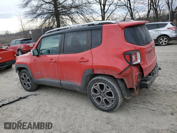 2016 Jeep Renegade Limited z VIN ZACCJADT1GPC76793, wystawiony jako Copart lot #47093365 z przebiegiem 129 838 mil mil oraz Szkoda całkowita • Salvage title. Historia ofert i sprzedaży dostępna na DreamBid. Obrazek 2.