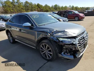 2022 Audi SQ5 Sportback Premium with VIN WA114AFY9N2038747, listed as a Copart auction lot 46199293 with 14,744 mi miles and . Bid and sale history available at DreamBid. Image 4.
