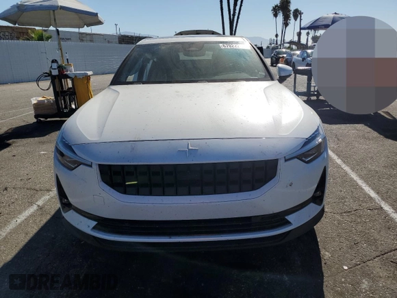 2022 Polestar 2 with VIN LPSED3KA9NL079555, listed as a Copart auction lot 67022294 with 36,781 mi miles and Salvage Title. Bid and sale history available at DreamBid. Image 5.