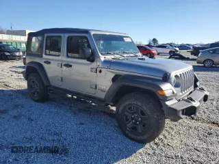 2020 Jeep Wrangler Unlimited Sport with VIN 1C4HJXDM1LW248717, listed as a Copart auction lot 42967745 with 50,496 mi miles and Salvage title. Bid and sale history available at DreamBid. Image 4.