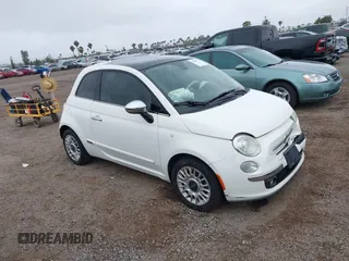 2012 FIAT 500 Lounge with VIN 3C3CFFCR9CT120173, listed as a IAAI auction lot 42438907 with 154,151 mi miles and . Bid and sale history available at DreamBid. Image 1.