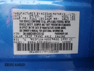 2024 Nissan Sentra SV with VIN 3N1AB8CV9RY220182, listed as a Copart auction lot 48985185 with 37,616 mi miles and Salvage Title. Bid and sale history available at DreamBid. Image 14.