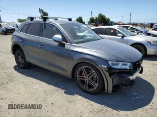 2018 Audi SQ5 Premium Plus with VIN WA1A4AFY6J2111003, listed as a Copart auction lot 57989665 with 132,383 mi miles and Salvage title. Bid and sale history available at DreamBid. Image 4.