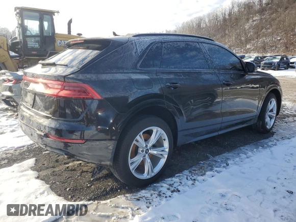 2023 Audi Q8 Premium with VIN WA1AVBF1XPD020187, listed as a Copart auction lot 86690014 with 8,308 mi miles and Salvage title. Bid and sale history available at DreamBid. Image 3.