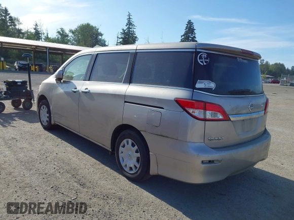 2011 Nissan Quest SL с VIN JN8AE2KP2B9011483, выставлен на аукционе IAAI как лот 42467131 с пробегом Не указан миль и . История ставок и продаж доступна на DreamBid. Изображение 3.
