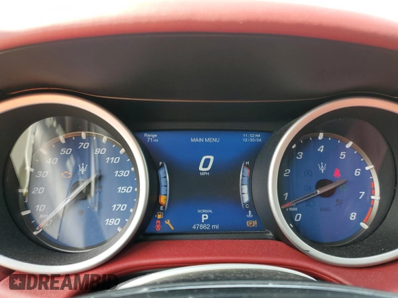 2019 Maserati Ghibli z VIN ZAM57XSA6K1334624, wystawiony jako Copart lot #86902164 z przebiegiem 47 862 mil mil oraz Nie do naprawy • Non repairable. Historia ofert i sprzedaży dostępna na DreamBid. Obrazek 9.