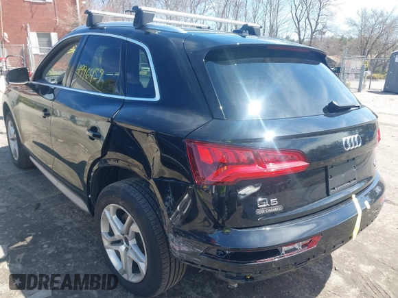 2018 Audi Q5 Premium Plus with VIN WA1BNAFY9J2141646, listed as a IAAI auction lot 41996459 with 55,311 mi miles. Bid and sale history available at carsss.com. Image 3.