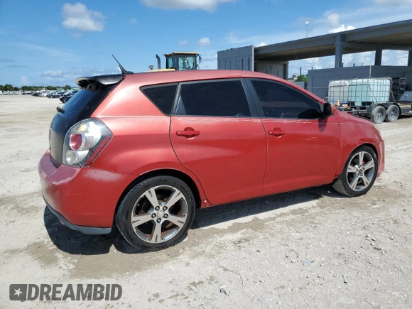 2009 Pontiac Vibe GT with VIN 5Y2SR67059Z410910, listed as a Copart auction lot 62497825 with 180,431 mi miles and Clean title. Bid and sale history available at DreamBid. Image 3.