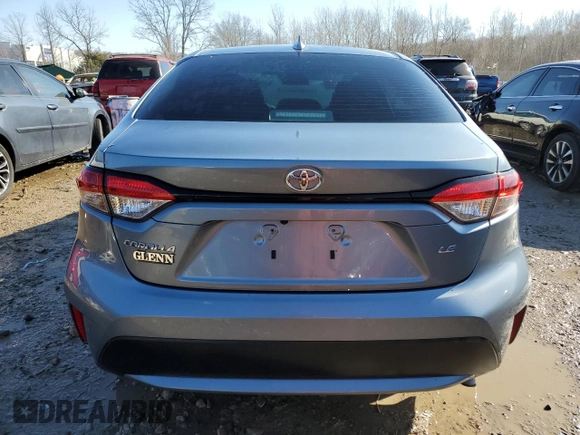 2020 Toyota Corolla LE with VIN 5YFEPRAE3LP074362, listed as a Copart auction lot 42721665 with 46,720 mi miles and Non Repairable. Bid and sale history available at carsss.com. Image 6.
