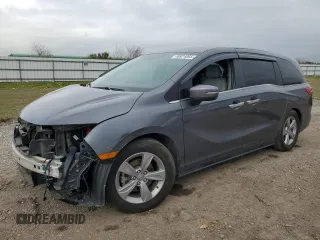 2020 Honda Odyssey EX-L with VIN 5FNRL6H77LB053111, listed as a Copart auction lot 46974065 with 71,246 mi miles and Salvage Title. Bid and sale history available at carsss.com. Image 1.