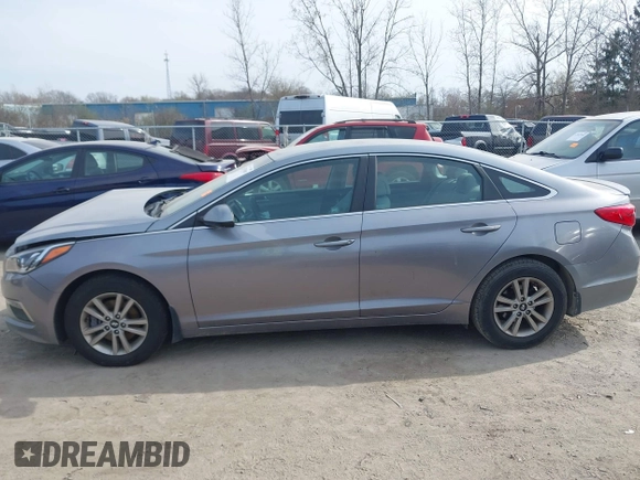 2015 Hyundai Sonata 2.4L SE with VIN 5NPE24AF8FH214899, listed as a IAAI auction lot 42056089 with 76,621 mi miles. Bid and sale history available at carsss.com. Image 14.