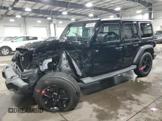 2020 Jeep Wrangler Unlimited Sport Altitude z VIN 1C4HJXDG1LW190876, wystawiony jako Copart lot #54602445 z przebiegiem 75 875 mil mil oraz Szkoda całkowita • Salvage title. Historia ofert i sprzedaży dostępna na DreamBid. Obrazek 1.