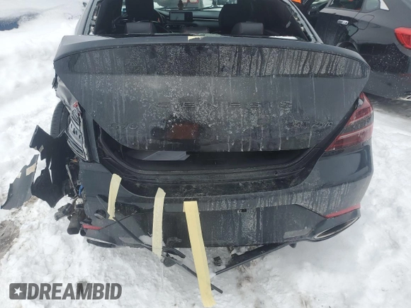 2023 Genesis G70 3.3T with VIN KMTG54TE5PU122081, listed as a Copart auction lot 45545305 with 17,674 mi miles and Salvage Title. Bid and sale history available at DreamBid. Image 6.