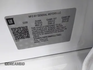 2021 Cadillac CT5 Sport z VIN 1G6DU5RK9M0117981, wystawiony jako IAAI lot #42021432 z przebiegiem 67 363 mil mil oraz . Historia ofert i sprzedaży dostępna na DreamBid. Obrazek 9.