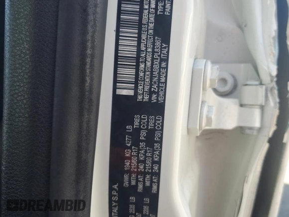 2020 Jeep Renegade Altitude with VIN ZACNJABBXLPL83867, listed as a Copart auction lot 53523955 with 59,045 mi miles and Salvage title. Bid and sale history available at DreamBid. Image 14.