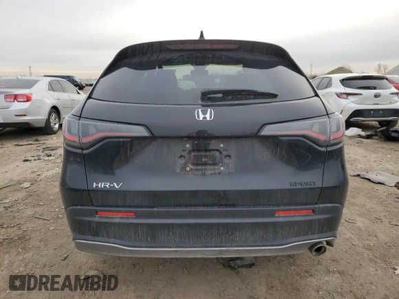 2024 Honda HR-V Sport with VIN 3CZRZ2H51RM744848, listed as a Copart auction lot 43876235 with 7,374 mi miles and Salvage Title. Bid and sale history available at DreamBid. Image 6.