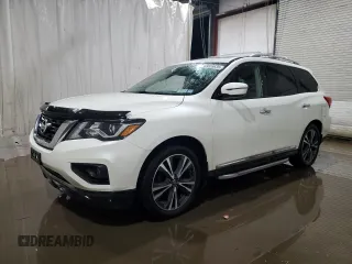 2018 Nissan Pathfinder S with VIN 5N1DR2MM8JC621403, listed as a Copart auction lot 43328635 with 92,910 mi miles and Salvage Title. Bid and sale history available at DreamBid. Image 1.