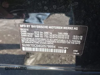 2016 BMW X5 xDrive40e z VIN 5UXKT0C54G0S78884, wystawiony jako IAAI lot #41208477 z przebiegiem 90 181 mil mil oraz . Historia ofert i sprzedaży dostępna na DreamBid. Obrazek 9.