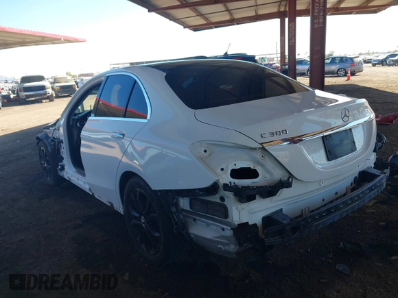 2016 Mercedes-Benz C 300 with VIN WDDWF4JB3GR138112, listed as a IAAI auction lot 41851323 with 105,395 mi miles and . Bid and sale history available at carsss.com. Image 3.
