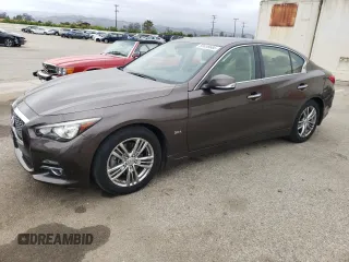 2017 Infiniti Q50 Sport with VIN JN1EV7AP9HM743324, listed as a Copart auction lot 59636665 with 67,908 mi miles and Salvage title. Bid and sale history available at DreamBid. Image 1.