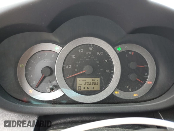 2008 Toyota RAV4 Sport with VIN JTMBK32V185056847, listed as a Copart auction lot 55513695 with 205,866 mi miles and Salvage title. Bid and sale history available at DreamBid. Image 9.