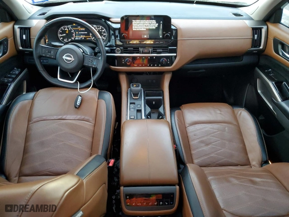 2022 Nissan Pathfinder Platinum with VIN 5N1DR3DG3NC266310, listed as a Copart auction lot 43076525 with 65,931 mi miles and Salvage Title. Bid and sale history available at carsss.com. Image 8.