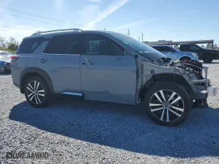 2024 Nissan Pathfinder Platinum with VIN 5N1DR3DH3RC233340, listed as a Copart auction lot 46373455 with 14,057 mi miles and Salvage Title. Bid and sale history available at carsss.com. Image 4.