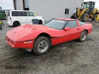 1985 Chevrolet Corvette with VIN 1G1YY0787F5112113, listed as a Copart auction lot 76953684 with 140,063 mi miles and Salvage Title. Bid and sale history available at carsss.com. Image 1.