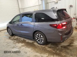 2025 Honda Odyssey EX-L with VIN 5FNRL6H62SB014447, listed as a Copart auction lot 86722724 with 1,327 mi miles and Salvage Title. Bid and sale history available at carsss.com. Image 2.