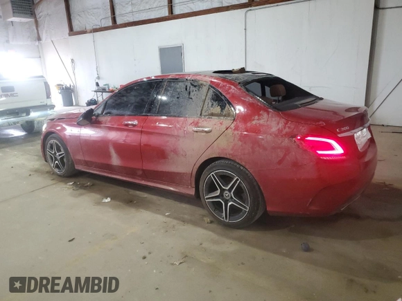 2019 Mercedes-Benz C 300 with VIN 55SWF8EB1KU299857, listed as a Copart auction lot 58510375 with 68,775 mi miles and Salvage title. Bid and sale history available at DreamBid. Image 2.