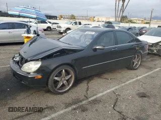 2001 Mercedes-Benz S-Class with VIN WDBNG70J91A187655, listed as a Copart auction lot 45031925 with 104,164 mi miles and Salvage Title. Bid and sale history available at carsss.com. Image 1.
