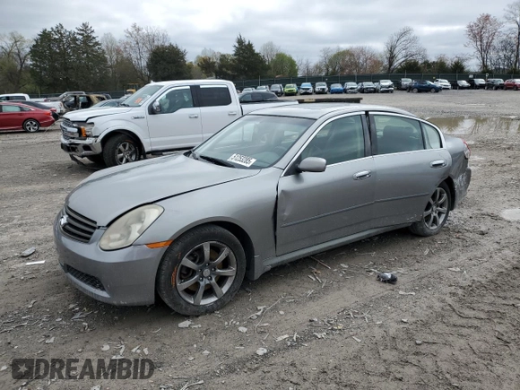 2006 Infiniti G35 z VIN JNKCV51F76M614591, wystawiony jako Copart lot #51253285 z przebiegiem 150 169 mil mil oraz Szkoda całkowita • Salvage title. Historia ofert i sprzedaży dostępna na DreamBid. Obrazek 1.