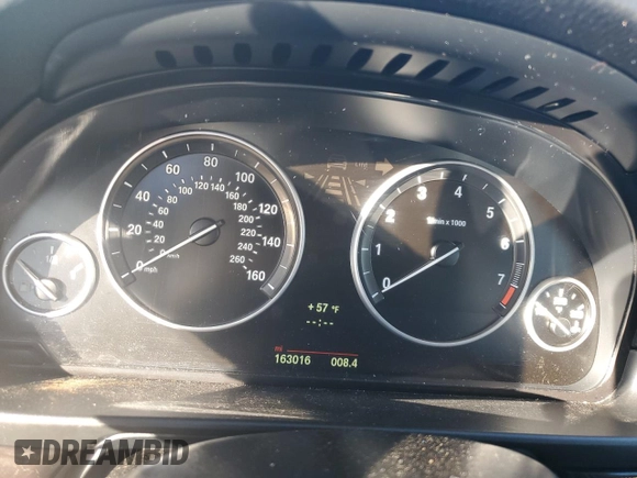 2014 BMW 5 Series 535i xDrive with VIN WBA5B3C55ED293030, listed as a Copart auction lot 80950224 with 163,016 mi miles and Salvage Title. Bid and sale history available at carsss.com. Image 9.