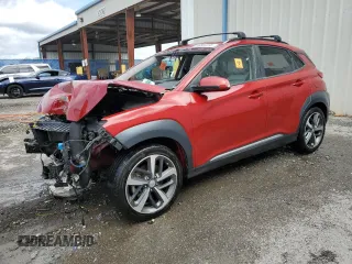 2021 Hyundai Kona Limited with VIN KM8K33A51MU731249, listed as a Copart auction lot 46894595 with 94,427 mi miles and Non Repairable. Bid and sale history available at carsss.com. Image 1.