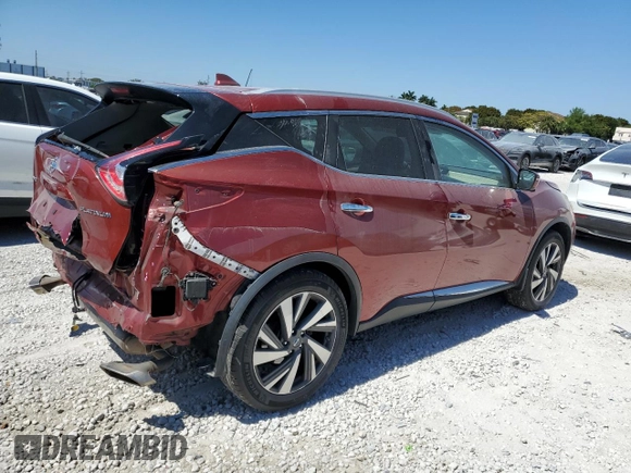 2017 Nissan Murano Platinum with VIN 5N1AZ2MG0HN124034, listed as a Copart auction lot 48555315 with 105,538 mi miles and Non Repairable. Bid and sale history available at DreamBid. Image 3.