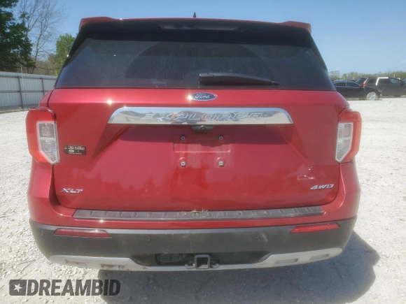 2021 Ford Explorer XLT with VIN 1FMSK8DH0MGA58894, listed as a Copart auction lot 52702735 with 52,553 mi miles and Salvage Title. Bid and sale history available at carsss.com. Image 6.