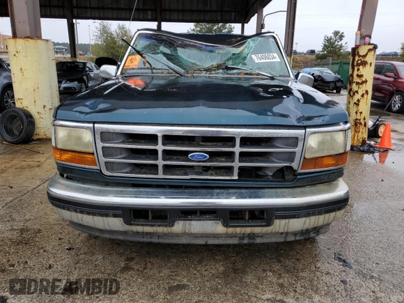 1995 Ford F-150 with VIN 1FTEX15H7SKA43294, listed as a Copart auction lot 76406034 with 0 mi miles and Salvage Title. Bid and sale history available at carsss.com. Image 5.