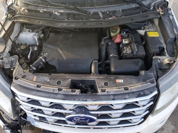 2017 Ford Explorer Platinum with VIN 1FM5K8HT1HGA06952, listed as a Copart auction lot 88350455 with 106,083 mi miles and Salvage Title. Bid and sale history available at carsss.com. Image 12.