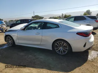 2025 BMW 4 Series 430i с VIN WBA43DA03SCS78789, выставлен на аукционе Copart как лот 60726255 с пробегом 22 503 миль миль и Чистый • Clean title. История ставок и продаж доступна на DreamBid. Изображение 2.