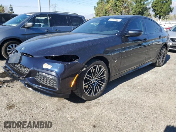 2020 BMW 5 Series 530e with VIN WBAJA9C00LCD60874, listed as a Copart auction lot 87960825 with 91,036 mi miles and Salvage Title. Bid and sale history available at DreamBid. Image 1.