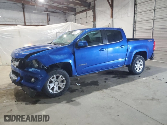 2019 Chevrolet Colorado 4WD LT with VIN 1GCGTCEN6K1137954, listed as a Copart auction lot 57060755 with 32,589 mi miles and Salvage title. Bid and sale history available at DreamBid. Image 1.