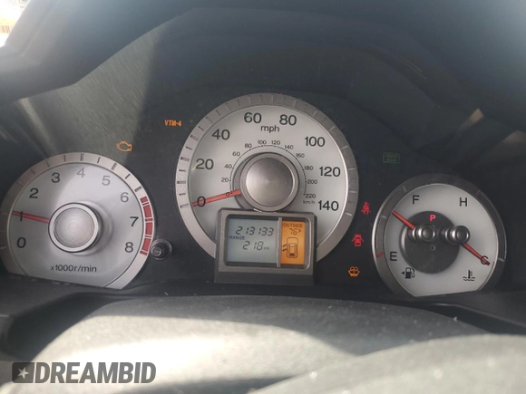2009 Honda Pilot EX with VIN 5FNYF48469B011311, listed as a Copart auction lot 53736235 with 213,133 mi miles and Salvage Title. Bid and sale history available at DreamBid. Image 9.