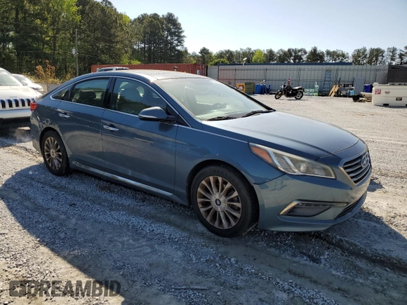 2015 Hyundai Sonata Sport with VIN 5NPE34AF0FH111974, listed as a Copart auction lot 52494565 with 153,108 mi miles and Clean title. Bid and sale history available at DreamBid. Image 4.