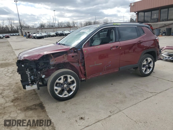 2021 Jeep Compass Limited with VIN 3C4NJDCBXMT537779, listed as a Copart auction lot 50303925 with 27,913 mi miles and Non Repairable. Bid and sale history available at DreamBid. Image 1.
