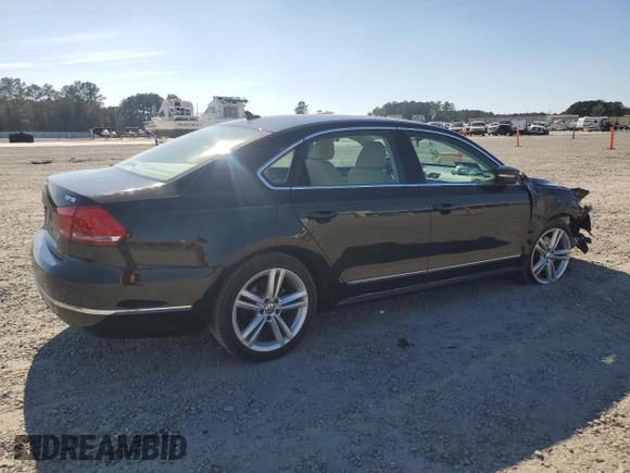 2015 Volkswagen Passat SE with VIN 1VWBS7A35FC076077, listed as a Copart auction lot 46589295 with 76,419 mi miles and Salvage title. Bid and sale history available at DreamBid. Image 3.