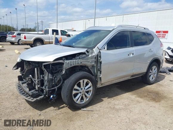2016 Nissan Rogue S with VIN KNMAT2MT7GP595135, listed as a IAAI auction lot 41807286 with 103,576 mi miles and . Bid and sale history available at DreamBid. Image 21.