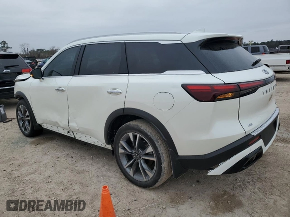 2024 Infiniti QX60 Luxe with VIN 5N1DL1FSXRC337371, listed as a Copart auction lot 46579505 with 11,104 mi miles and Clean title. Bid and sale history available at DreamBid. Image 2.